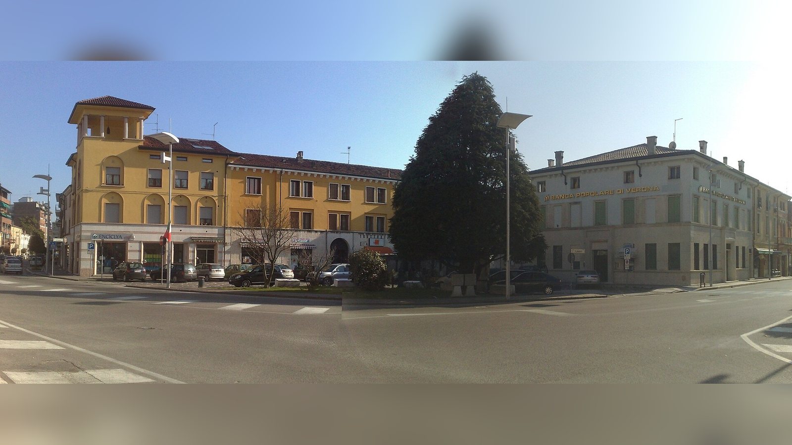 Il centro di Cerea, il paese che ospita il polo fieristico Area Exp