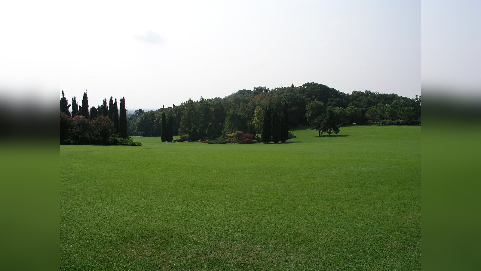 Il grande prato del Parco Giardino Sigurtà con i viali alberati